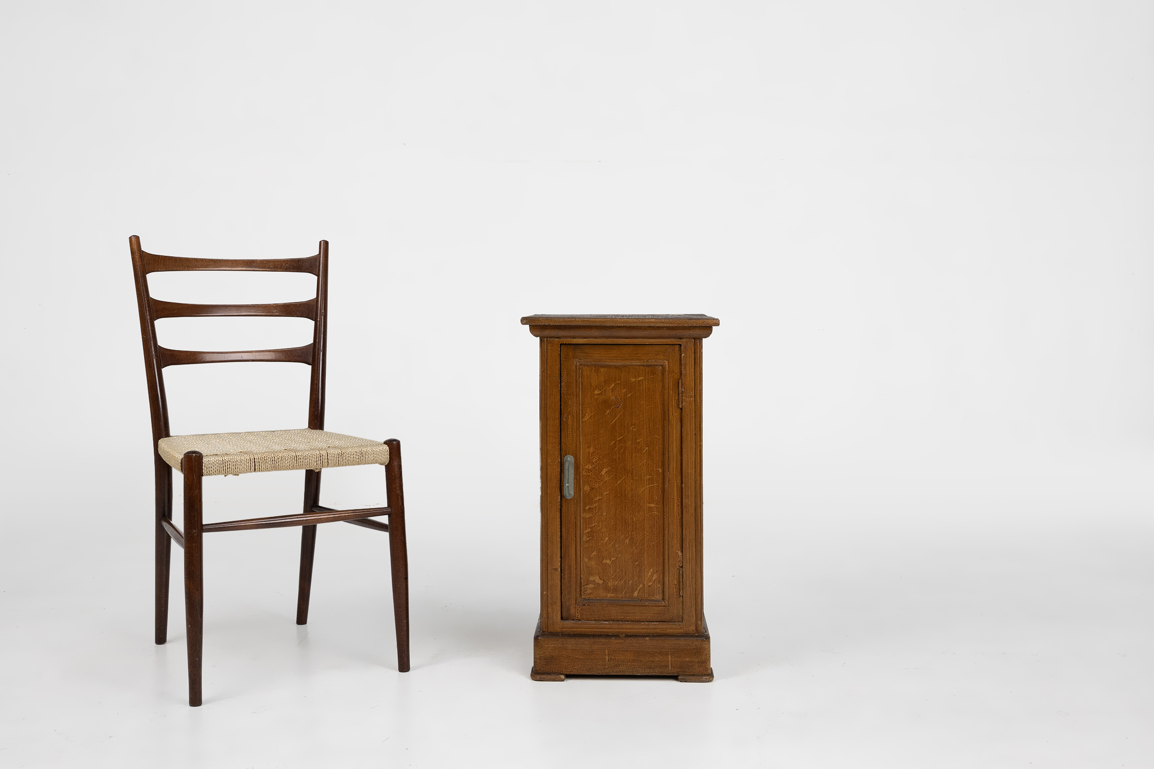 French Art Deco nightstand in varnished wood, ca. 1930thumbnail